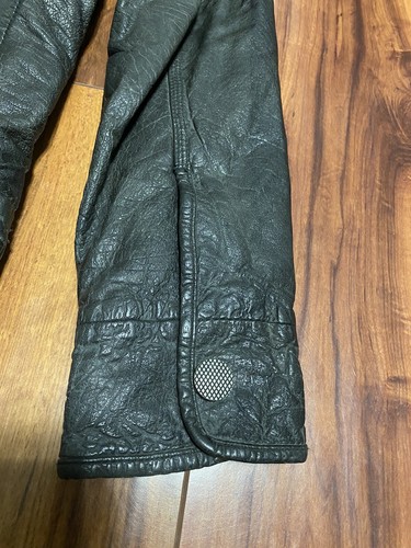 SUPERDRY mens TARPIT bomber LEATHER JACKET biker 2XL military MOTORCYCLE xxlarge