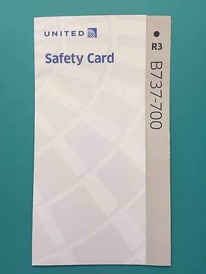 NEWEST UNITED AIRLINES SAFETY CARD--737-700  REV#3