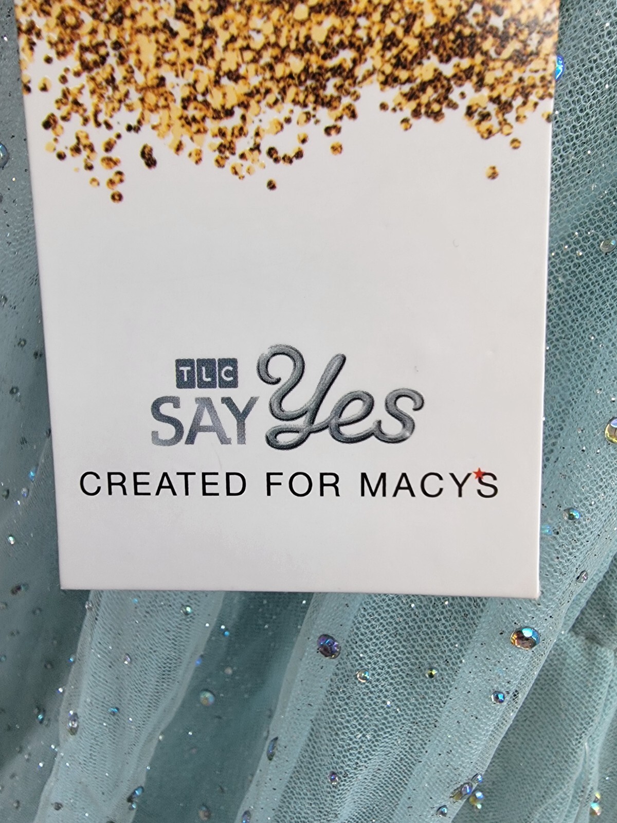 Say Yes to the Prom Rhinestone-Embellished Mesh-Waist Gown Juniors' 3/4 Seagreen - Picture 15 of 16