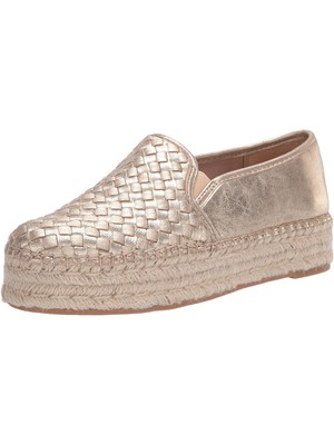 

SAM EDELMAN Женские золотые кожаные эспадрильи без шнуровки на платформе с золотым покрытием, размер, Золотой, G2446L8