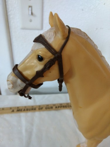 VINTAGE 1965 MARX JOHNNY WEST HORSE PALIMINO Best of WEST w Bridle