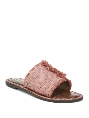 

SAM EDELMAN Женские розовые сандалии без шнуровки Glenda из рафии с бахромой и бахромой, размер 8,5 м, Розовый, G4937N1