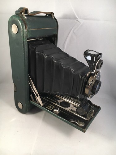 GREEN KODAK NO. 1A POCKET JUNIOR FOLDING CAMERA AS-IS