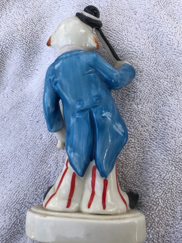 HOMCO BLUE CLOWN WITH VIOLIN FIGURINE - #1445 6-1/4”