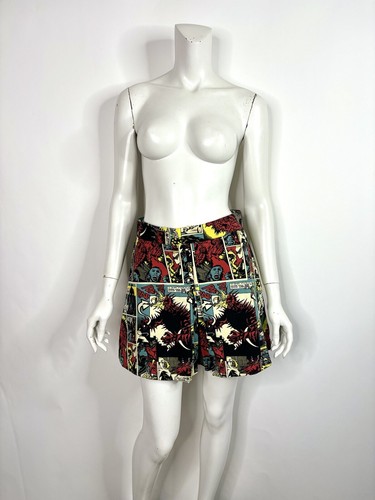 Vtg Jean Paul Gaultier JPG Comic Print Mini Skirt M