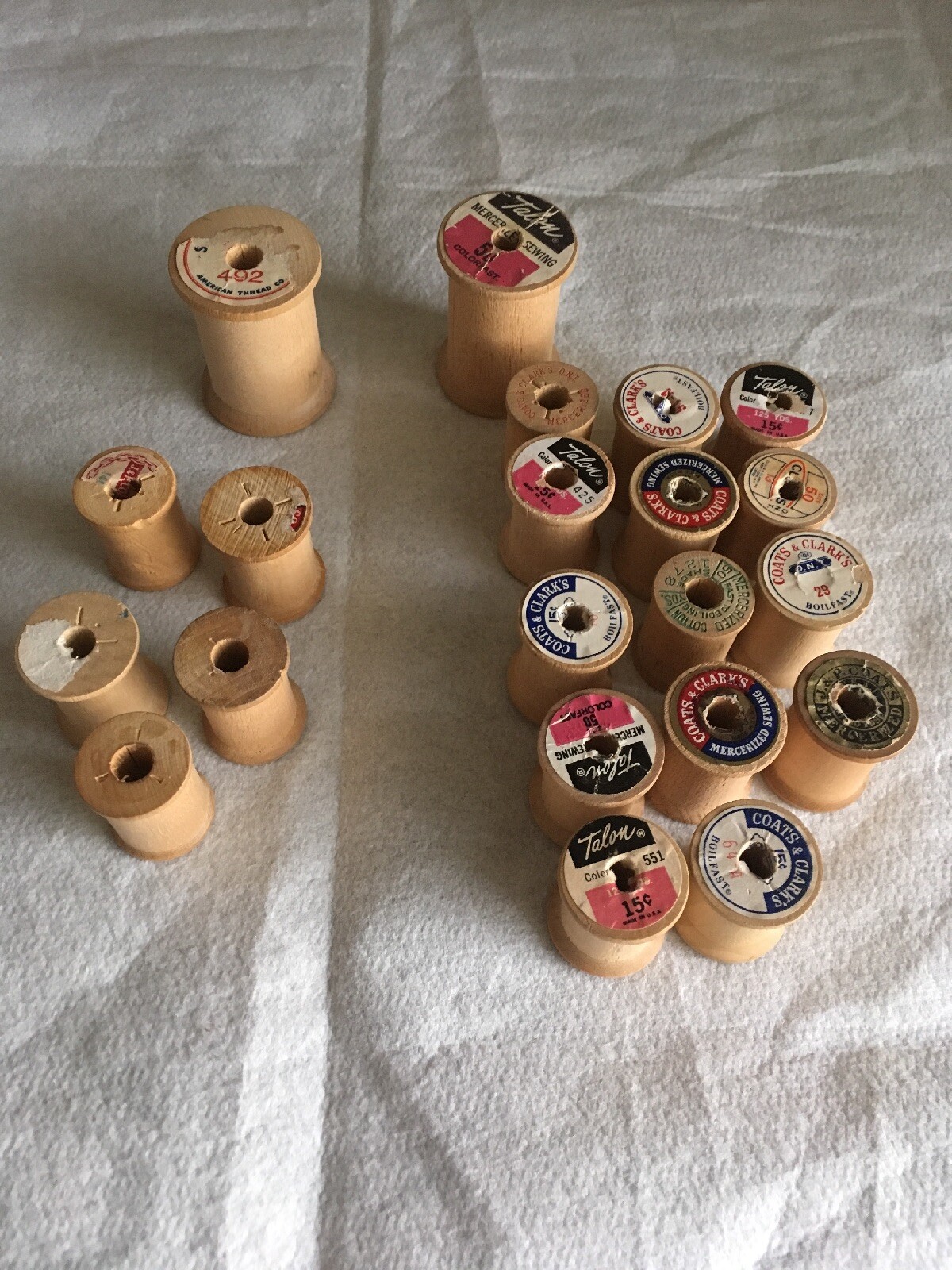 Vintage Wooden Thread Spools  Qty 21