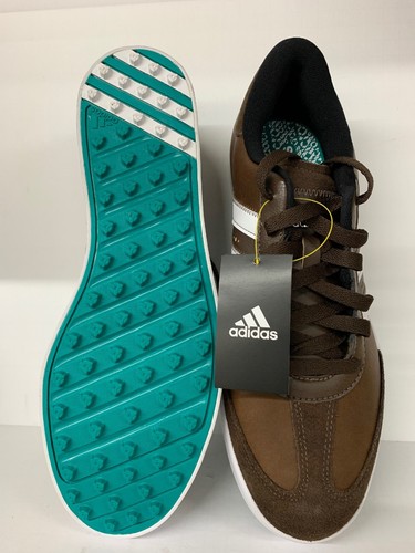NEW MEN'S ADIDAS ADICROSS V GOLF SHOES BROWN F33393 9.5 M