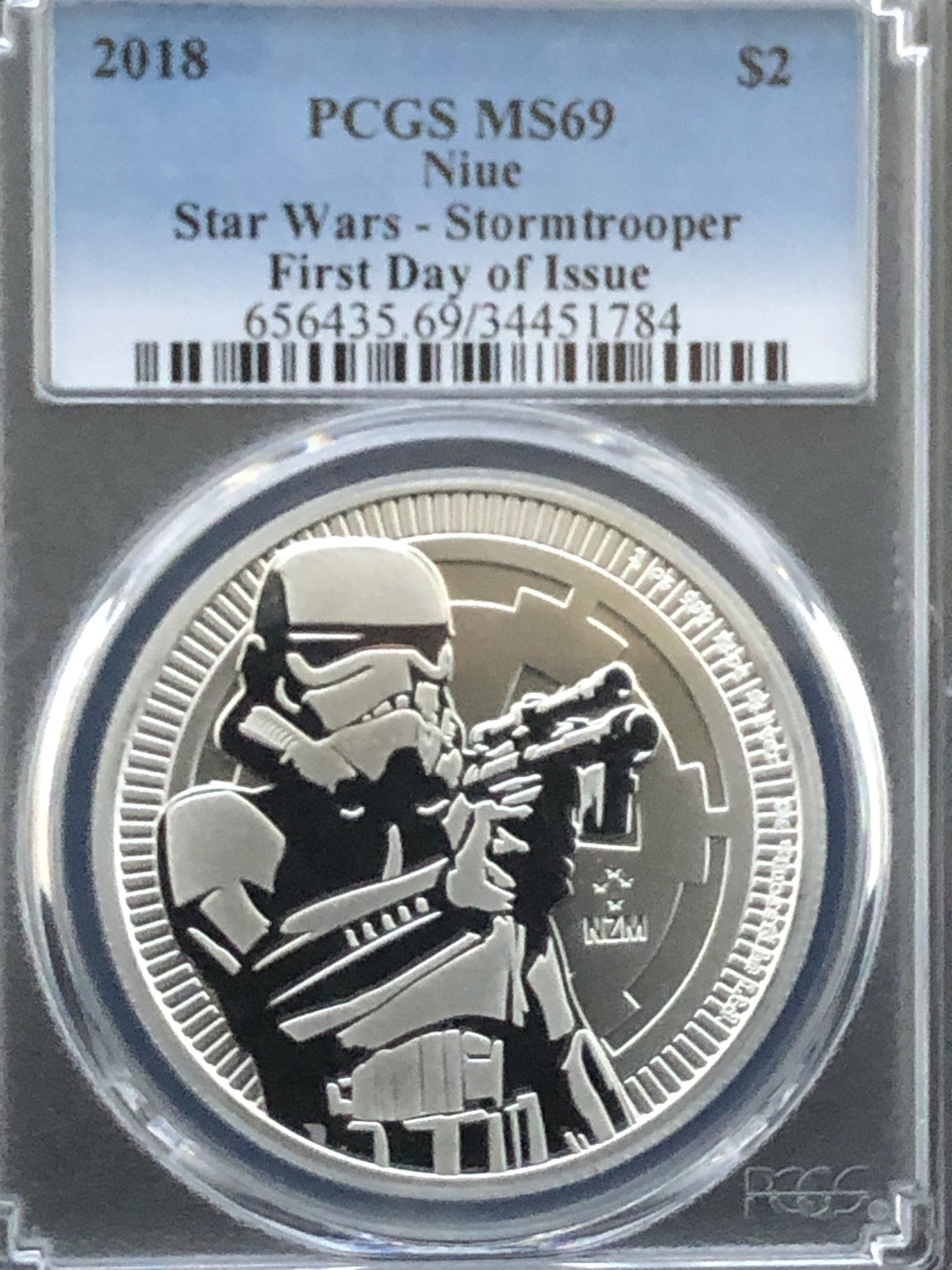 2018 Niue 1 oz Silver $2 Star Wars Stormtrooper MS69 PCGS [FREE SHIPPING]