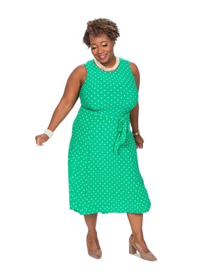 

KASPER Женский зеленый пояс без рукавов с завязками ниже колена + расклешенное платье