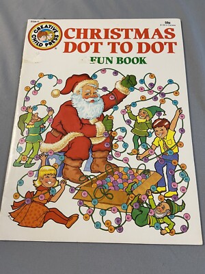 Christmas Santa  Dot to Dot Fun Book 1988 Rare Vintage Find NOS