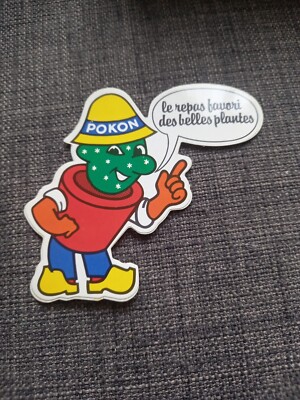 Autocollant Pokon plantes vintage