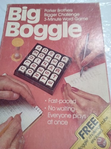 Vintage 80s Parker Brothers BIG BOGGLE Hidden Word Game 0935 1983