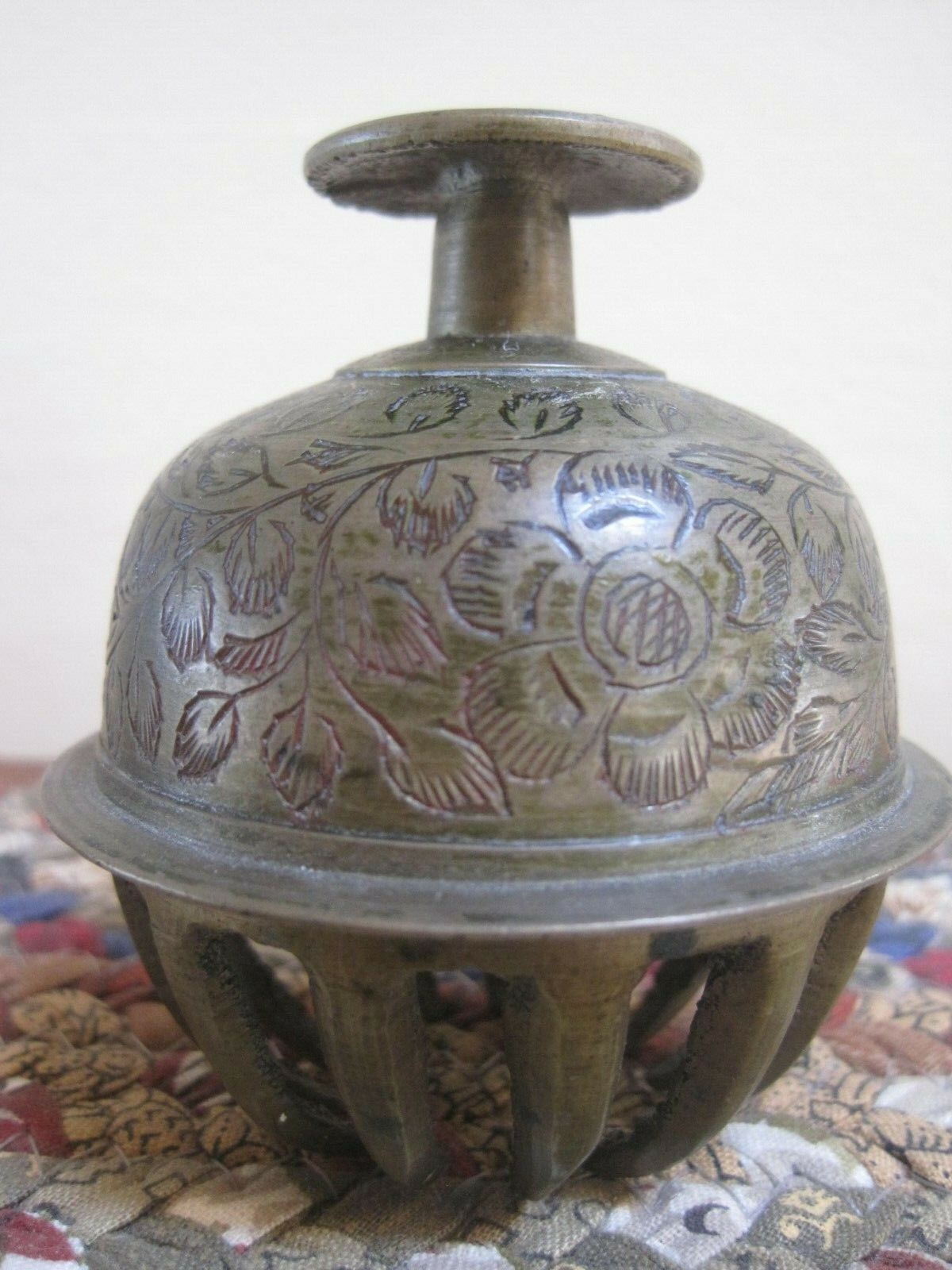 Vintage INDIA Brass SARNA Claw BELL 3