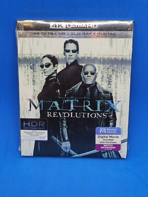 Matrix Revolutions 4K Ultra HD Blu ray Digital OOP slip cover Sealed