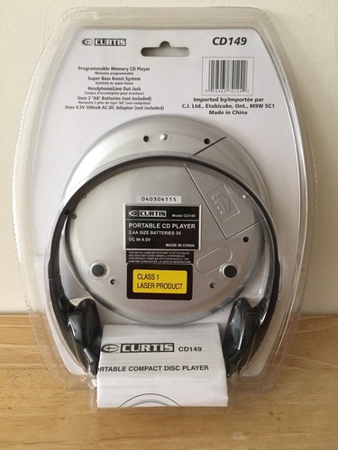 Curtis Personal CD Player CD149 Pirtabe Compact Disc Player