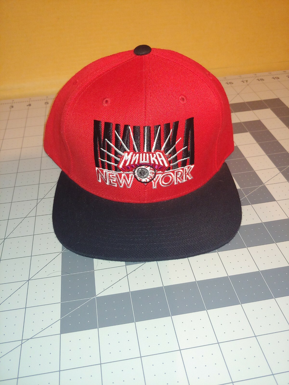 MISHKA MNWKA NYC Red Black Snapback 