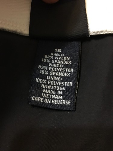 Women's Sonoma size 16 black & white life + style swimsuit skirt