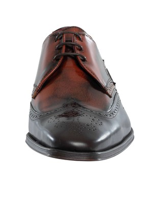 Pre-owned Jeffery West Men's Derby Brogue Leather Shoes, Brown
