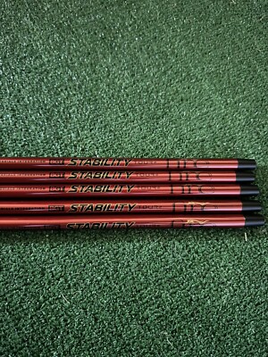NEW BGT TOUR STABILITY SHAFT FIRE RED W/ CHOICE BLACK OR CHROME TIP 355/370/390