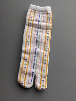 Tabi Split Toe Cotton Crew Socks - Flip Flops - Japanese   FREE UK P&P for 5