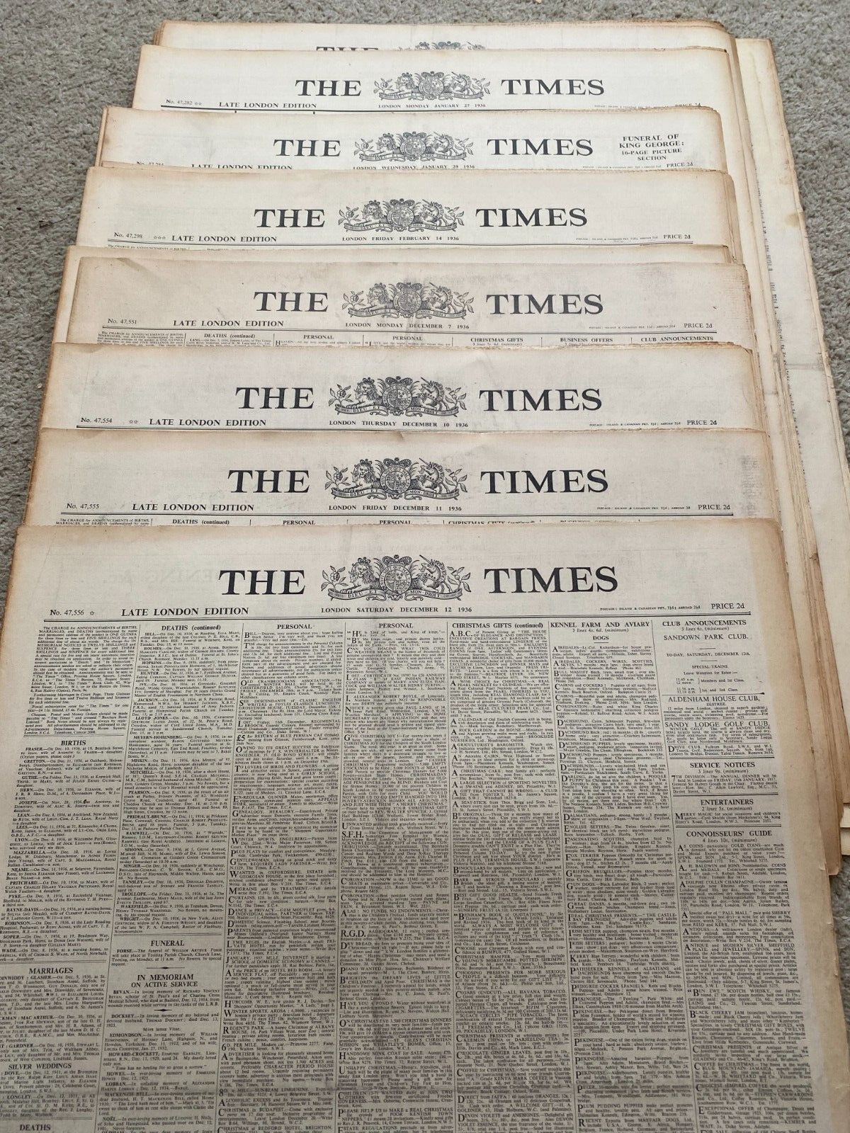 古書 大型 ◇ Vintage Newspaper The LONDON TIMES THE 1930s Times 0