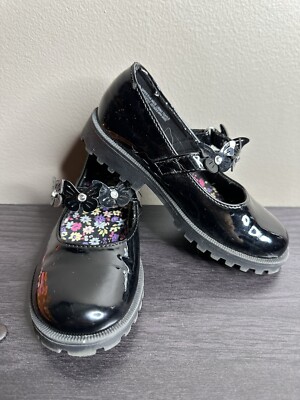 Self Esteem Girls Size 10M Toddler Black Mary Jane Style Shoes