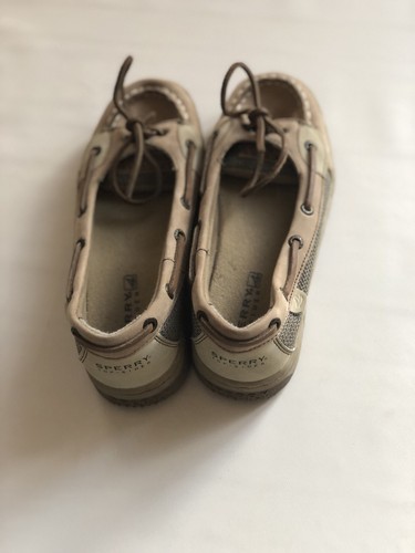 Youth Girls Sperry Top-Sider Laguna Boat Shoes Tan Cheetah Size 1.5m!!!