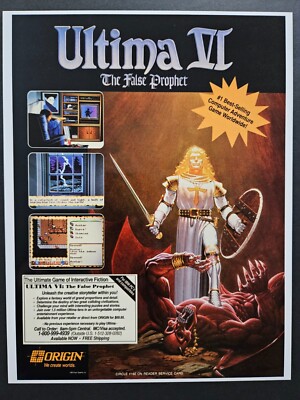 Ultima VI 6 The False Prophet PC Game Big Box Promo Ad Art Print Wall Poster