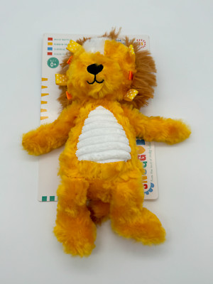 Make Believe Ideas Sensory Snuggables Plush Lion Stuffed Rattle New