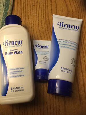 Lot Of 3 Melaleuca Renew Intensive Skin Therapy Moisturizing Body Wash & Lotion