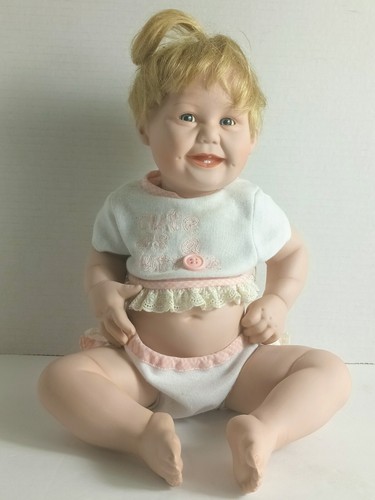 Ashton Drake Porcelain Girl Lifelike Babydoll Cute as a Button