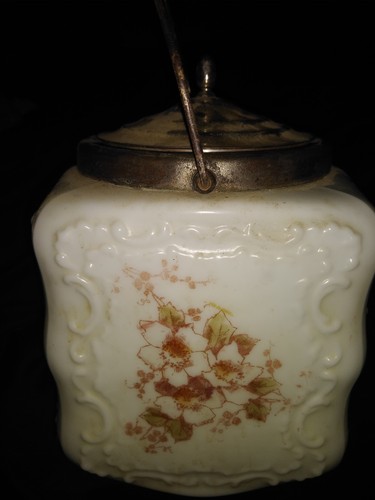 Wavecrest Pressed Glass biscuit jar 1800s