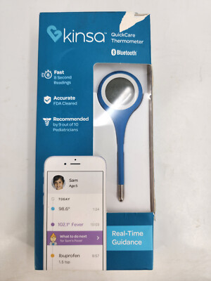 KINSA QUICK CARE THERMOMETER WITH BLUETOOTH & REAL TIME GUIDANCE 8 SEC READING