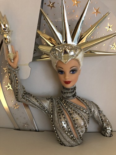 Lady Liberty Barbie Doll Bob Mackie FAO Schwarz w/Drawing. NIB [a*4]