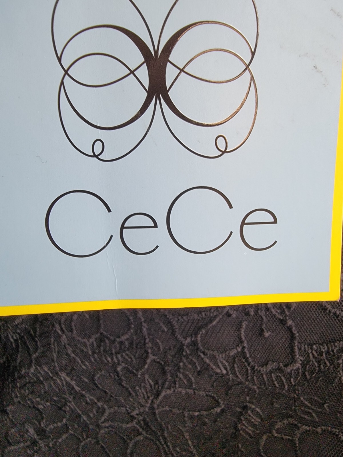 CeCe Lace Short-Sleeve A-Line Dress Women's S Rich Black Crew Neck Button Back - Picture 16 of 17