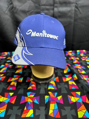 Manitowoc Indigo Thinking Inside The Box Blue Gray Baseball Hat - OSFM - NEW