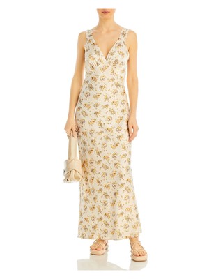 Аквапарк Aqua женские цвета слоновой кости на подкладке без рукавов полная длина партия империи талии платье XL