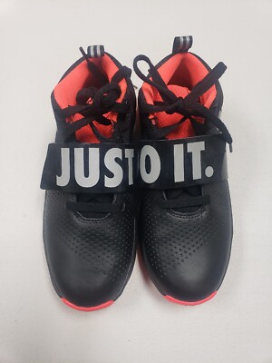 NWOB Nike Boys Girls Team Hustle D8 JDI Basketball Shoes Black Red Size 6Y