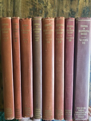 Symposia on Quantitative Biology 8 Volume Lot~The Biological Laboratory~Cloth