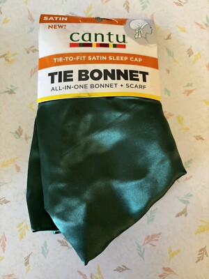Cantu Satin Tie Bonnet Green - 1pc