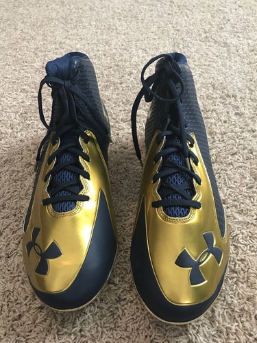 Notre Dame Irish Football Under Armour Team Issued 2014 Cleats New Size 14 ND
