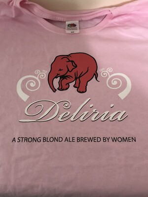 S Deliria Strong Blonde Ale Brewed By Women Shirt Pink Elephant Delirium Tremens