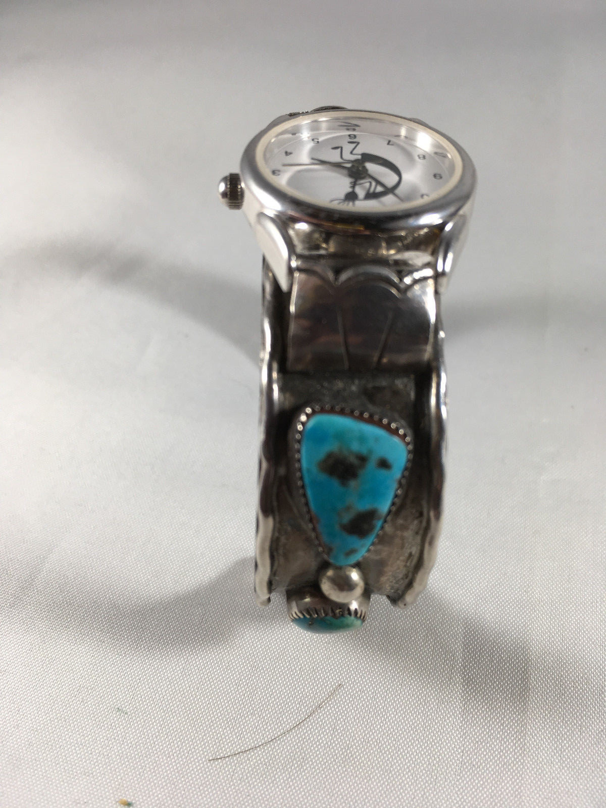 Vintage Southwestern Sterling Turquoise watch band(kokopelli watch included)