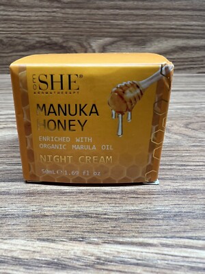 OM SHE Aromatherapy Manuka Honey Night Cream with Organic Marula Oil 1.69 fl oz