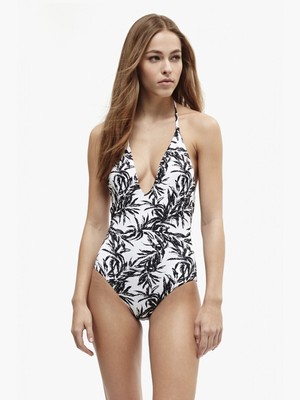 black and white bathing suits