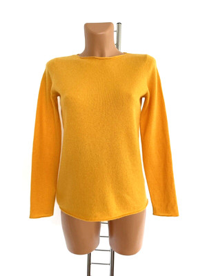 Darling Harbor  Women 100% Cashmere Yellow Jumper  / Size-S UK8