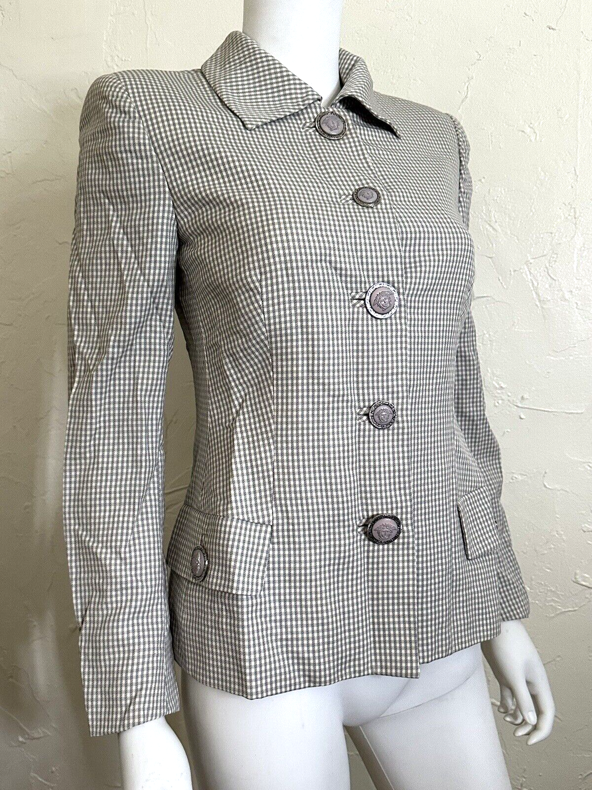 コート VERSACE Women Coats 1013530 1A10074 1E510 Gray Women's Trench Coats, Puffer and Leather Jackets | VERSACE US