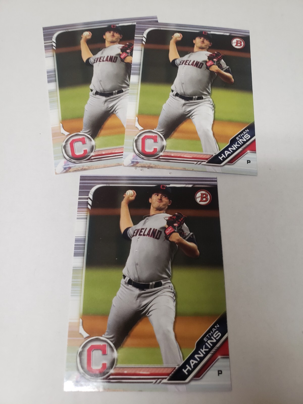 WS クリーブランド SEC 3 2019 Bowman Draft ETHAN HANKINS card lot CLEVELAND