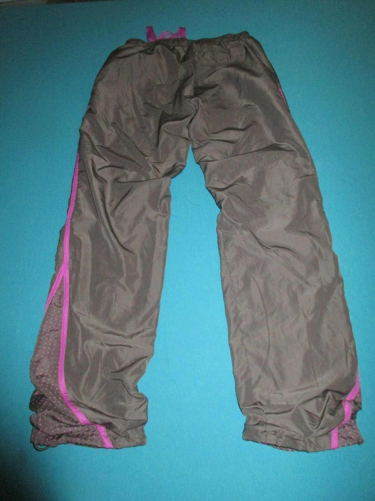 JUSTICE Girls Gray Purple Pants Size 14