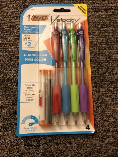 BIC Velocity Bleistift Großpackung – 25 Stück, Mechanische Bleistifte 0.9 Mm, Mit Gummigriff